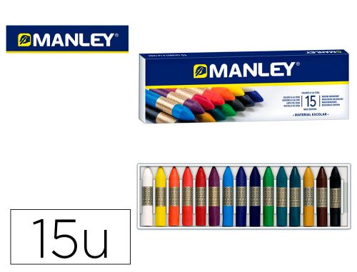 Lapis cera manley 15 cores , Manley , 4479 , 8414326000552